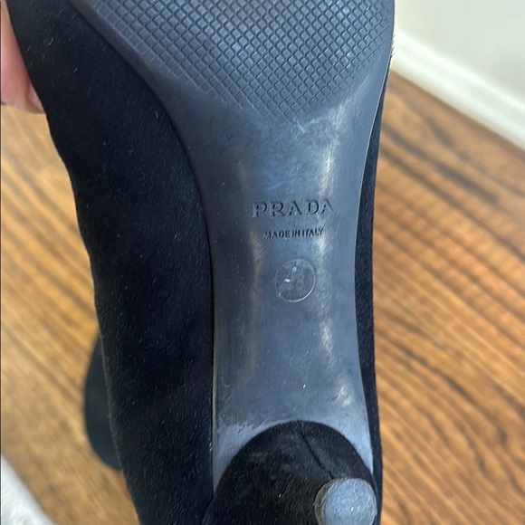 Prada Black Suede Women's Shoes - Picture 2 of 9